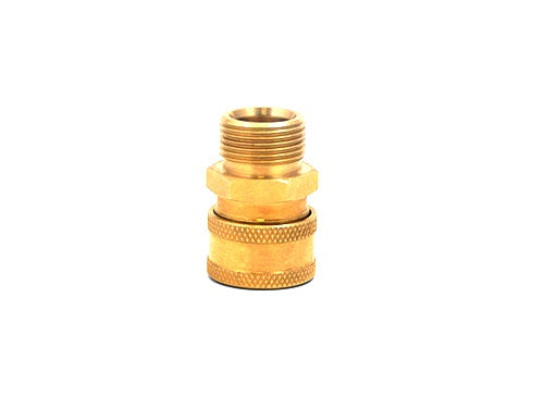 COUPLER BRASS 3/8 QC X M22 M PLUG (15MM)