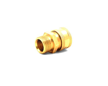 COUPLER BRASS 3/8 QC X M22 M PLUG (15MM)
