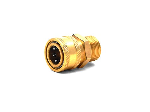 COUPLER BRASS 3/8 QC X M22 M PLUG (15MM)