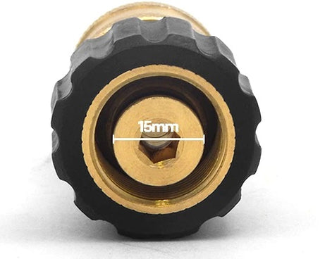 COUPLER BRASS 3/8 QC X M22 F TWIST COUPLER (15MM)