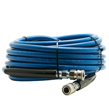 HOSE SMOOTH 3/8 X 100 4,000 PSI, BLUE W/ SS QC'S