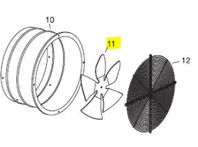 Veloci Heater Replacement Fan 350 - 18