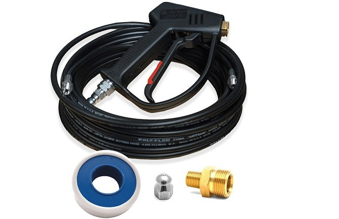 SEWER JETTING KIT -- W/1/4 100' SEWER HOSE