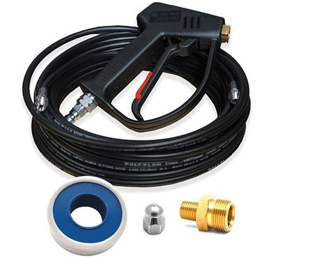 SEWER JETTING KIT -- W/ 1/4 50' SEWER HOSE