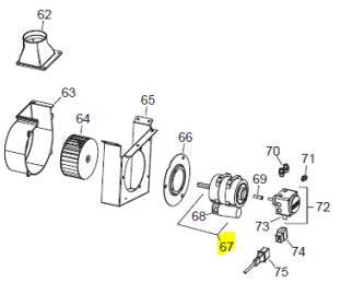 Veloci Heater Motor with Capacitor for Flame 115