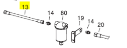 FLEXIBLE FUEL LINE L = 420mm - 1/4