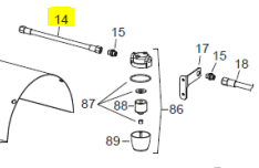 FLEXIBLE FUEL LINE L = 420mm - 1/4