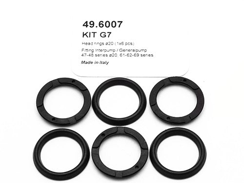 PUMP KIT G7 HEAD RINGS Ã˜20 (1X6 PCS)