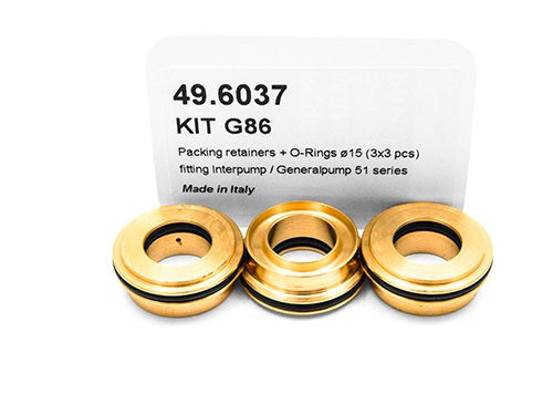 PUMP KIT G86 PACKING RETAINERS+O.R. Ã˜15 (3X3 PCS)