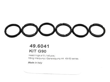 PUMP KIT G90 HEAD RINGS Ø15 (1X6 PCS)