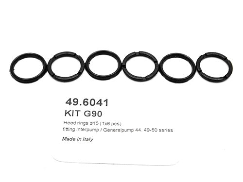 PUMP KIT G90 HEAD RINGS Ø15 (1X6 PCS)