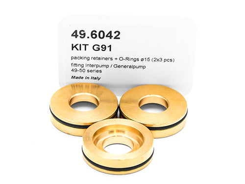 PUMP KIT G91 PACKING RETAINERS+O.R. Ã˜15 (2X3 PCS)