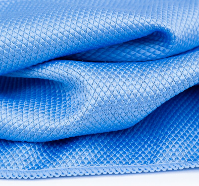 DIAMOND GLASS TOWEL BLUE - 5 PACK