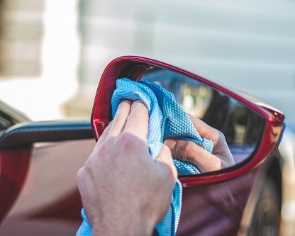 DIAMOND GLASS TOWEL BLUE - 5 PACK