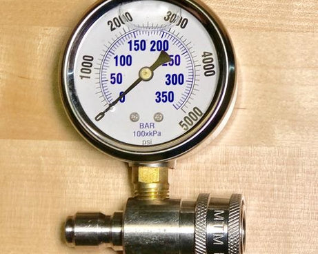 GAUGE FITTING 3/8 QC 1/4 PORT STAINLESS STEEL